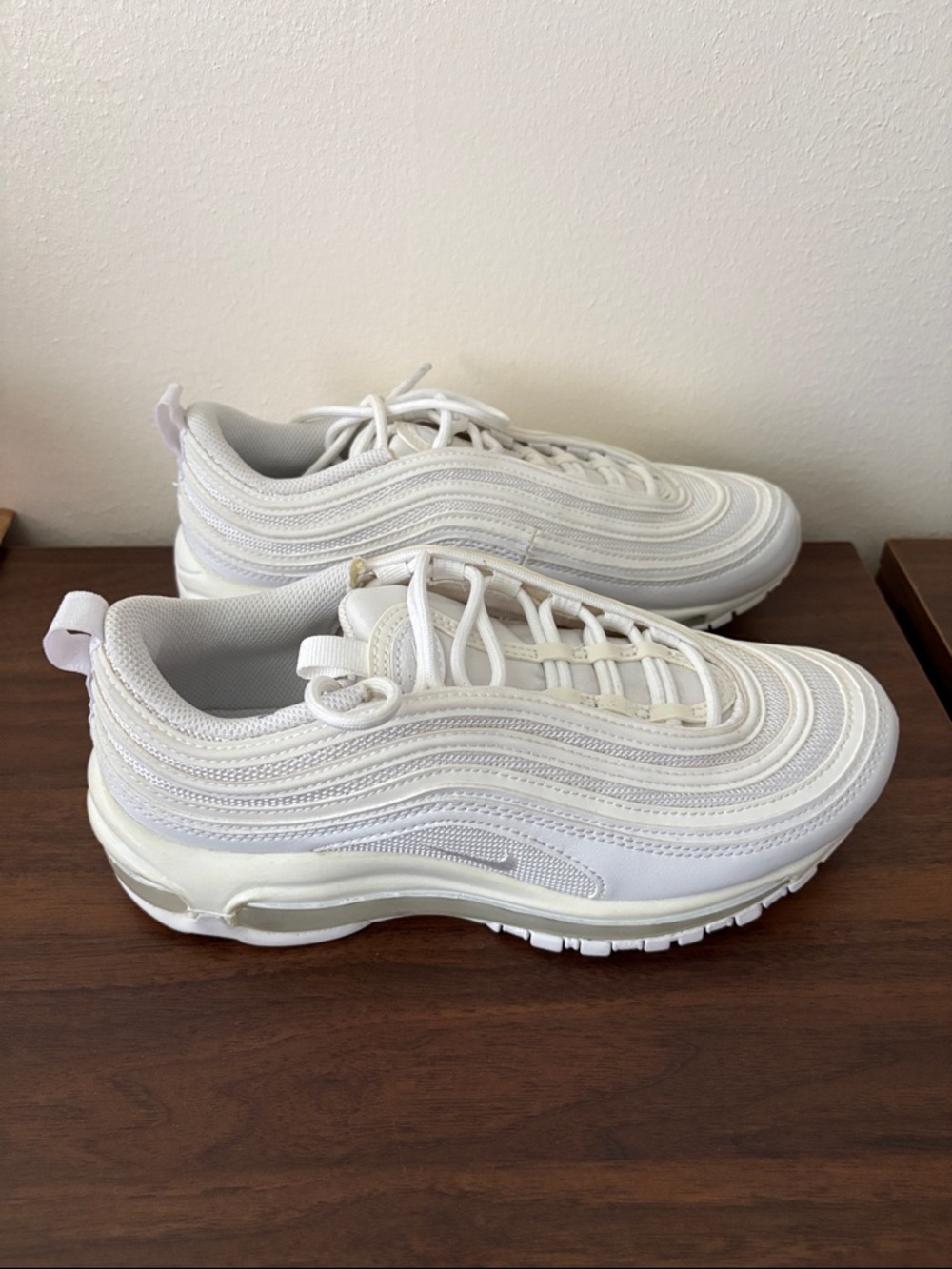 Nike Women's Air Max 97 Sneakers in Off-White/Cream - Picture 3 of 10